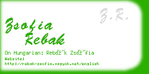 zsofia rebak business card